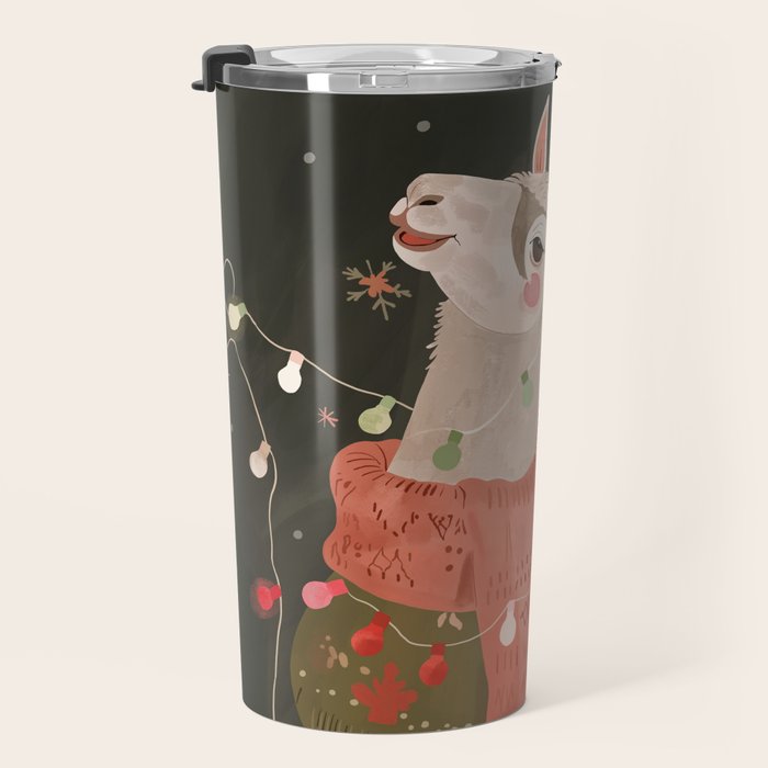 Holiday Llama Joy Travel Mug Gallery Image 3