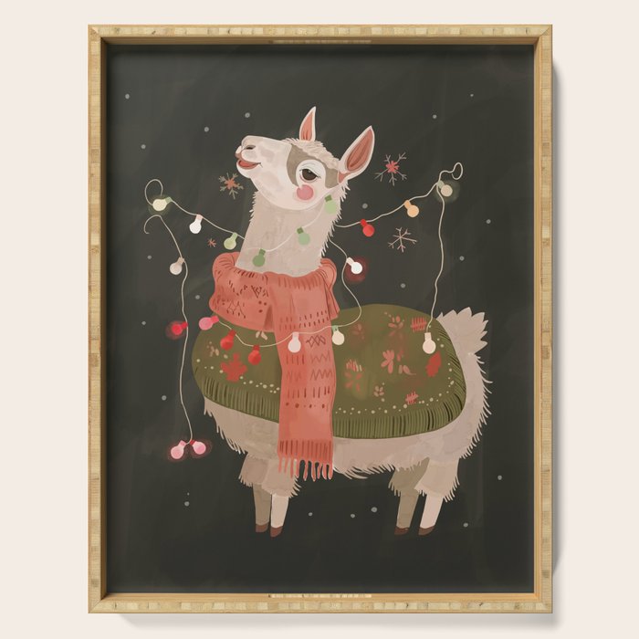 Holiday Llama Joy Serving Tray Gallery Image 1