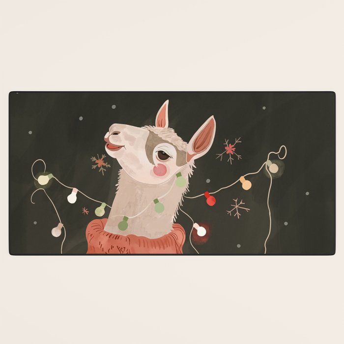 Holiday Llama Joy Desk Mat Gallery Image 3