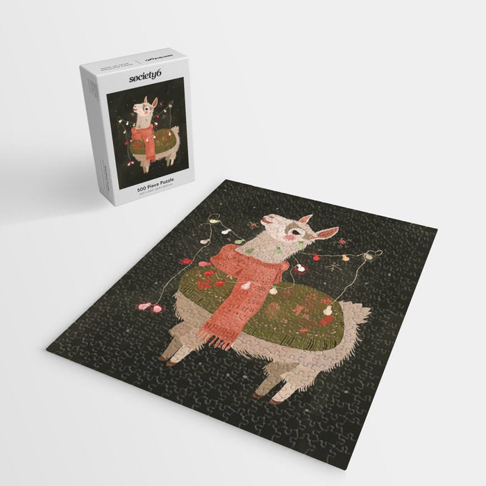 Holiday Llama Joy Jigsaw Puzzle Gallery Image 2