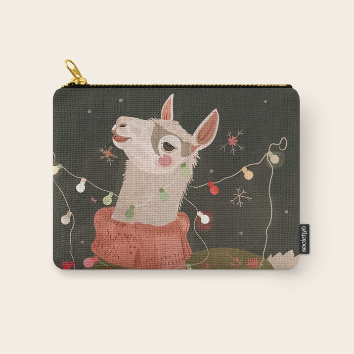 Holiday Llama Joy Carry All Pouch Gallery Image 1
