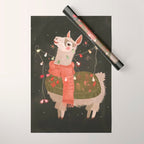 Holiday Llama Joy Wrapping Paper Gallery Image 1