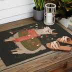 Holiday Llama Joy Outdoor Rug Gallery Image 2