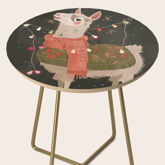 Holiday Llama Joy Side Table Gallery Image 2