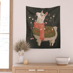 Holiday Llama Joy Wall Tapestry Gallery Image 2
