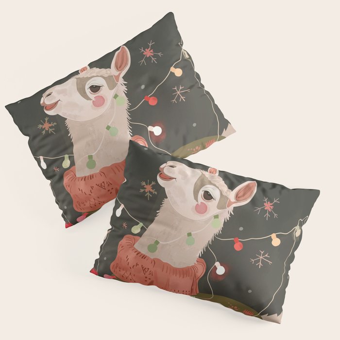 Holiday Llama Joy Pillow Sham Gallery Image 1