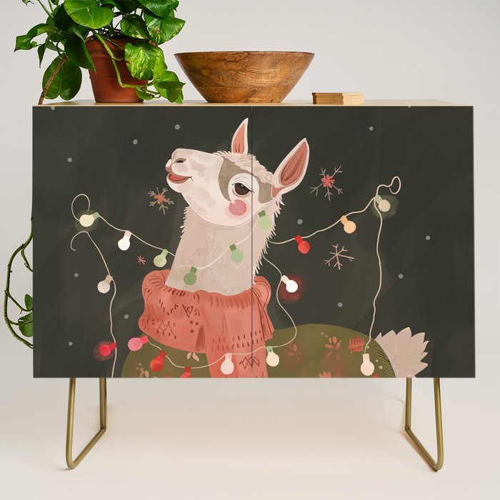 Holiday Llama Joy Credenza Gallery Image 1