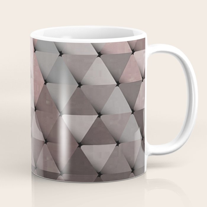 Triangles Putty Mauve Coffee Mug Gallery Image 1