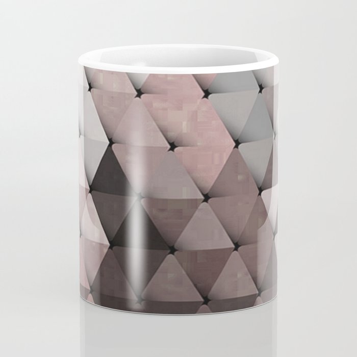 Triangles Putty Mauve Coffee Mug Gallery Image 4