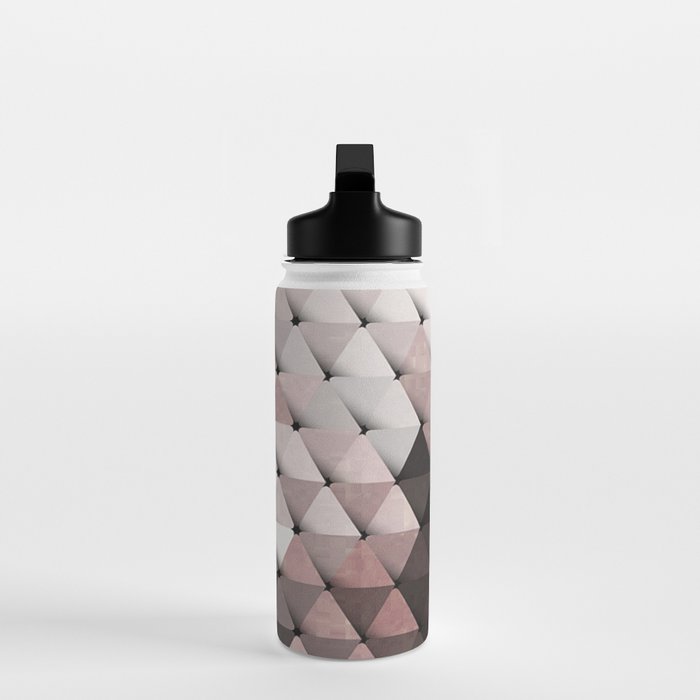 Triangles Putty Mauve Water Bottle Gallery Image 3