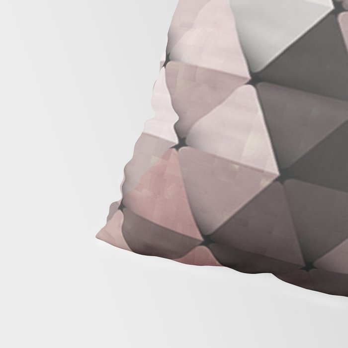 Triangles Putty Mauve Pillow Sham Gallery Image 4