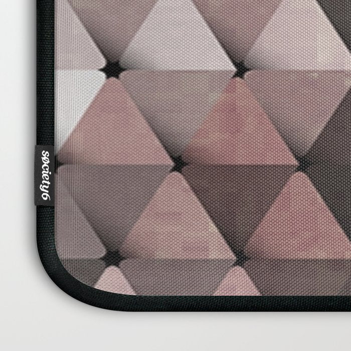 Triangles Putty Mauve Laptop Sleeve Gallery Image 3