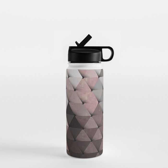 Triangles Putty Mauve Water Bottle Gallery Image 1