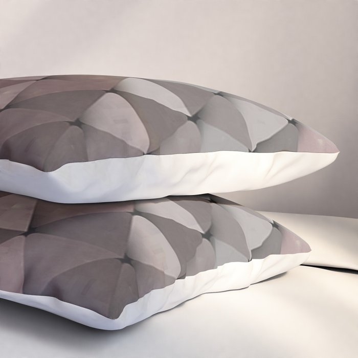 Triangles Putty Mauve Pillow Sham Gallery Image 3