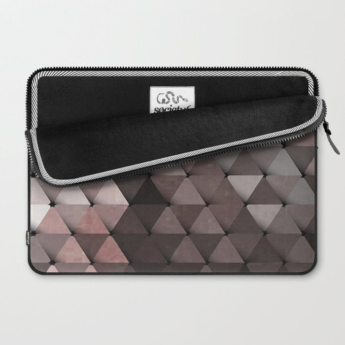 Triangles Putty Mauve Laptop Sleeve Gallery Image 2