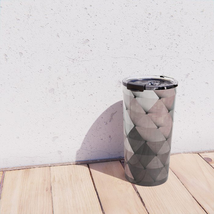 Triangles Putty Mauve Travel Mug Gallery Image 4