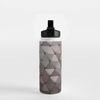 Triangles Putty Mauve Water Bottle Gallery Image 2