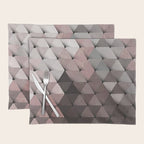 Triangles Putty Mauve Placemat Gallery Image 1
