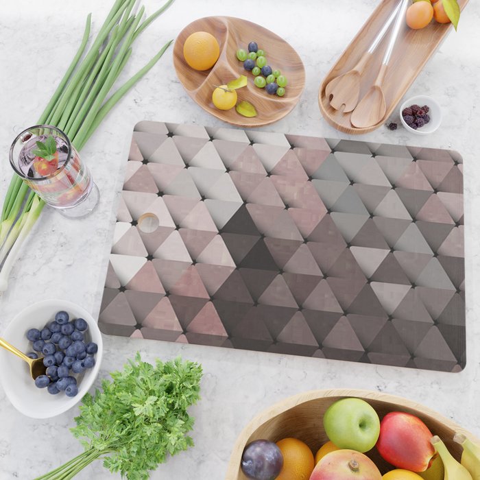Triangles Putty Mauve Cutting Board Gallery Image 2