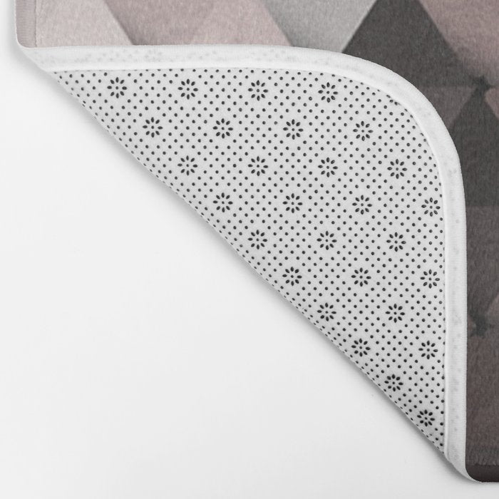 Triangles Putty Mauve Bath Mat Gallery Image 2