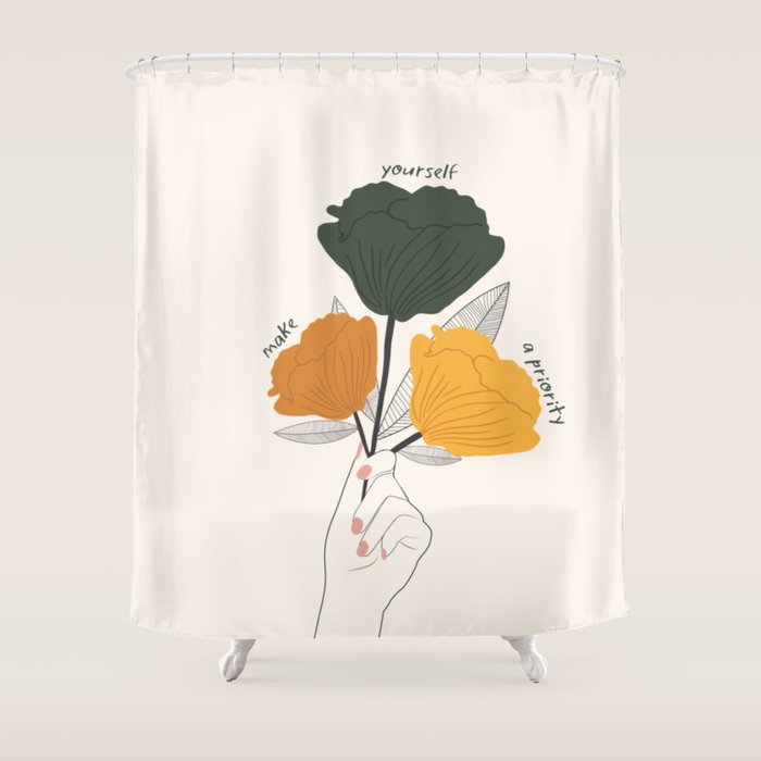 Make Yourself a Priority Shower Curtain Gallery Image 1