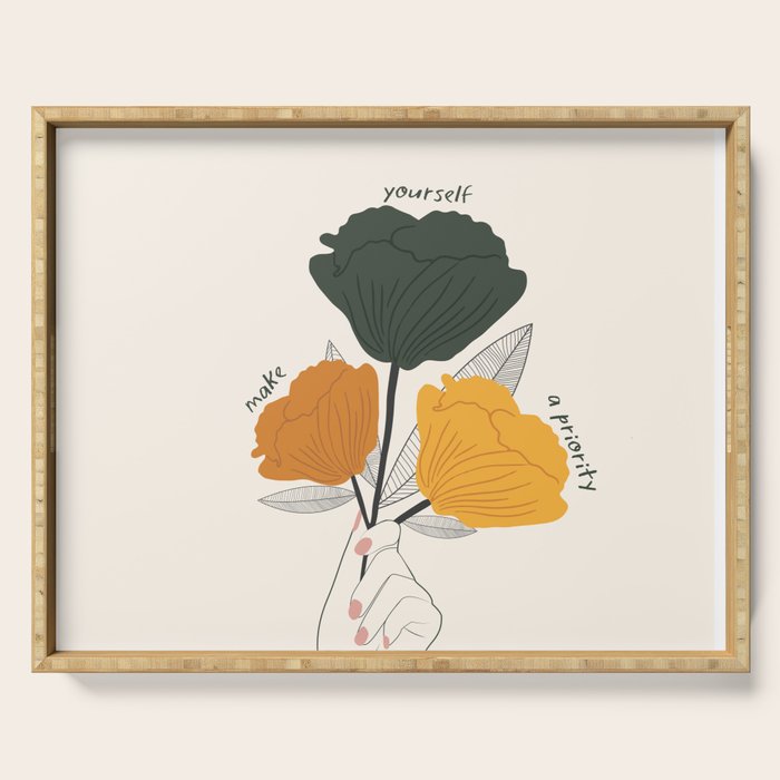 Make Yourself a Priority Serving Tray Gallery Image 1
