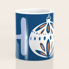 HoHoHo Cheerful little Christmas Illustration blue Coffee Mug Gallery Image 4