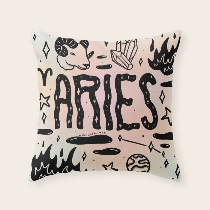 Celestial Aries Throw Pillow Gallery Image 6