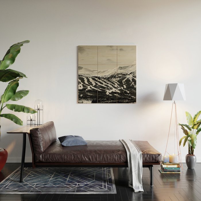 Breckenridge Ski Resort Panorama Wood Wall Art Gallery Image 2