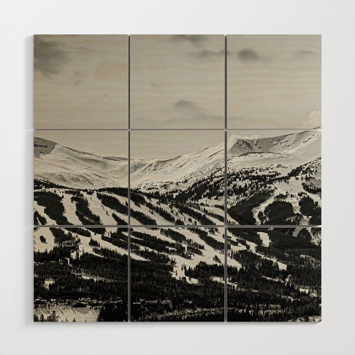 Breckenridge Ski Resort Panorama Wood Wall Art Gallery Image 1