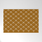 Bows & Ribbons Pattern XVII Burnt Ochre Welcome Mat Gallery Image 1