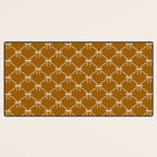 Bows & Ribbons Pattern XVII Burnt Ochre Desk Mat Gallery Image 3