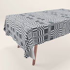 Structured Lines Grid Tablecloth Gallery Image 1