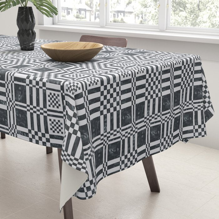 Structured Lines Grid Tablecloth Gallery Image 3