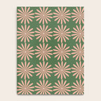 Multi Daisy Retro Pattern in Blush Pink and Green Notebook Gallery Image 4