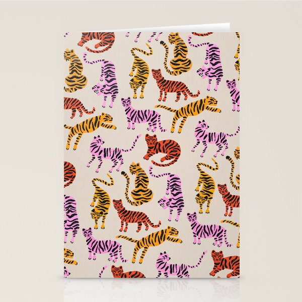 Tiger Collection - Pink & Yellow Palette Stationery Card Gallery Image 2