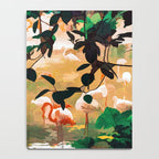Flamingo Sighting, Jungle Nature Wildlife Birds Painting, Animals Forest Safari Illustration Notebook Gallery Image 4