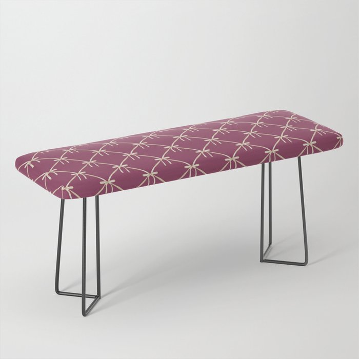 Bows & Ribbons Pattern XXXIII Plum Purple Bench Gallery Image 1