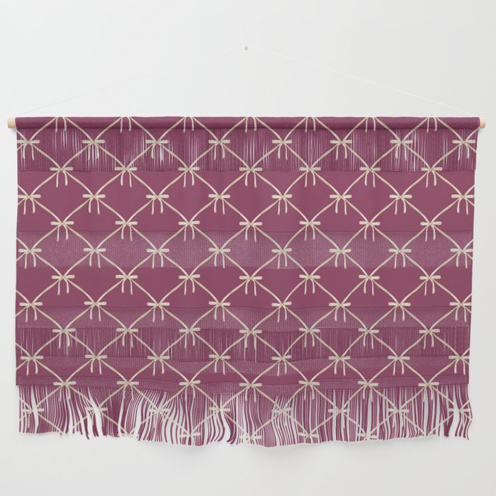 Bows & Ribbons Pattern XXXIII Plum Purple Wall Hanging Gallery Image 1