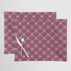Bows & Ribbons Pattern XXXIII Plum Purple Placemat Gallery Image 1