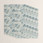 Fairytale Forest Raccoons - charming blue Wrapping Paper Gallery Image 3