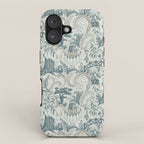 Fairytale Forest Raccoons - charming blue iPhone Case Gallery Image 1