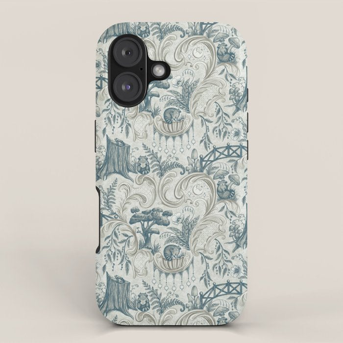 Fairytale Forest Raccoons - charming blue iPhone Case Gallery Image 1