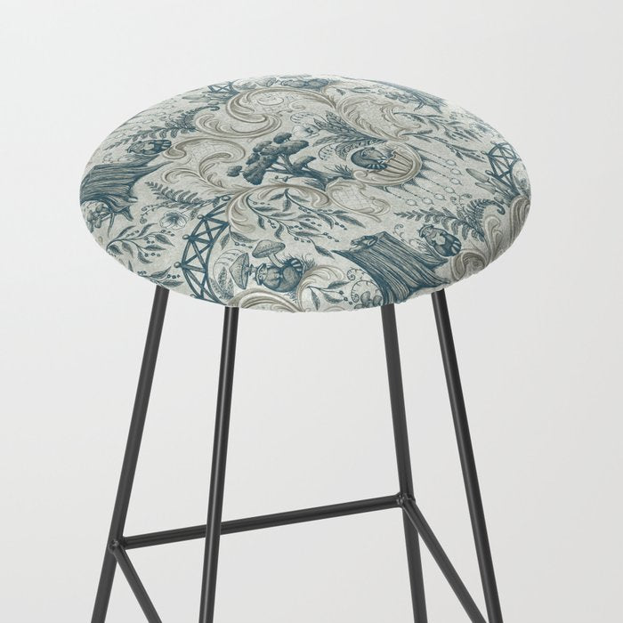 Fairytale Forest Raccoons - charming blue Stool Gallery Image 2