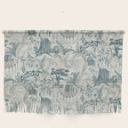 Fairytale Forest Raccoons - charming blue Wall Hanging Gallery Image 1
