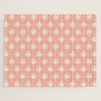 Atomic Age 1950s Retro Starburst Pattern in Cream and Blush Pink  Jigsaw Puzzle Gallery Image 1