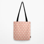 Atomic Age 1950s Retro Starburst Pattern in Cream and Blush Pink  Tote Bag Gallery Image 2