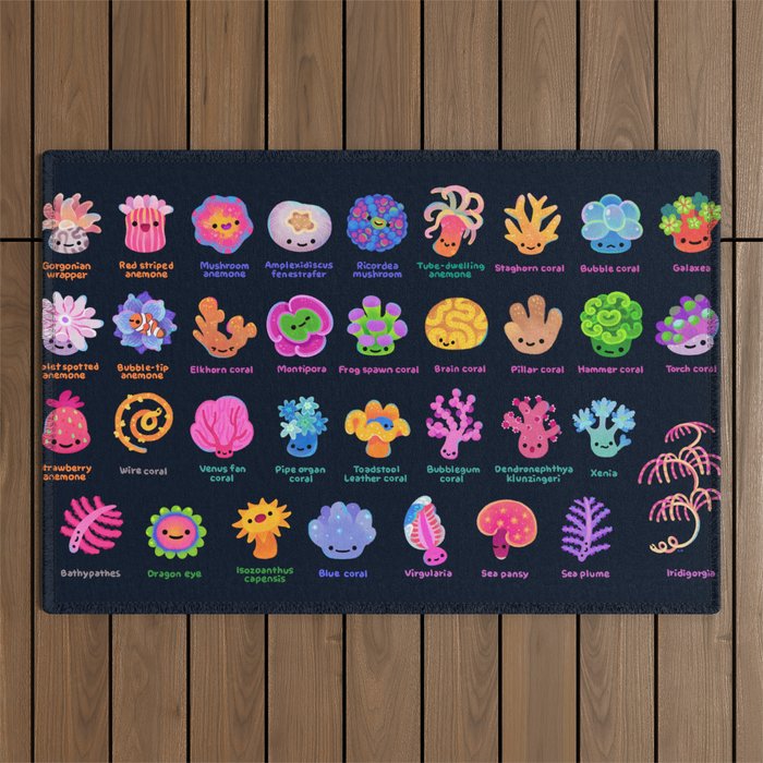 Coral (Anthozoa) Outdoor Rug Gallery Image 1