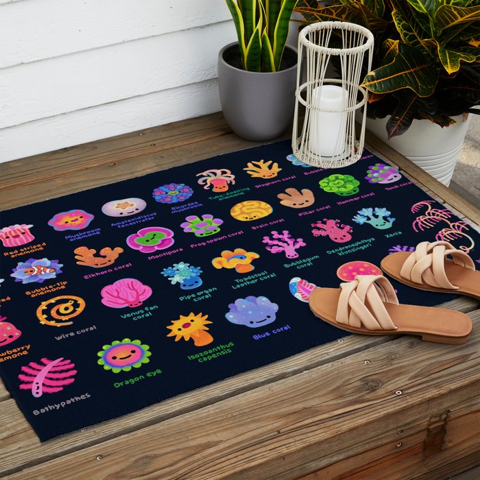 Coral (Anthozoa) Outdoor Rug Gallery Image 2