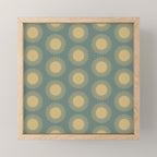 Boho Summer Sun Pattern XVI Neutral Earthy Sage Yellow Mini Art Print Gallery Image 1